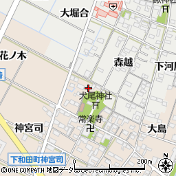 愛知県岡崎市下和田町北浦22周辺の地図