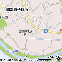 静岡県藤枝市岡部町子持坂299周辺の地図