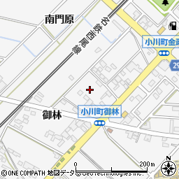 愛知県安城市小川町御林周辺の地図