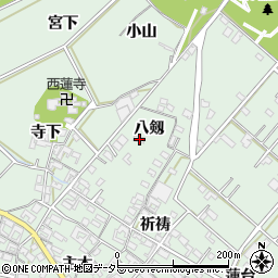 愛知県安城市東端町八剱18周辺の地図