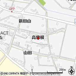 愛知県安城市小川町高曽根周辺の地図