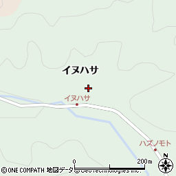愛知県岡崎市鳥川町イヌハサ周辺の地図