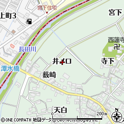 愛知県安城市東端町井ノ口周辺の地図