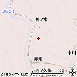 愛知県新城市市川赤畑周辺の地図