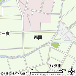 愛知県安城市城ケ入町西間周辺の地図