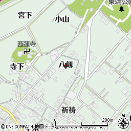 愛知県安城市東端町八剱周辺の地図
