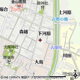 愛知県岡崎市野畑町下河原20周辺の地図
