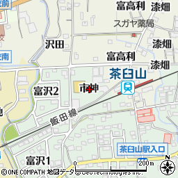愛知県新城市富沢市神周辺の地図