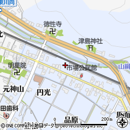 愛知県岡崎市市場町東町85周辺の地図