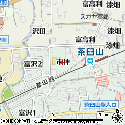 愛知県新城市富沢（市神）周辺の地図