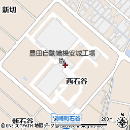 愛知県安城市根崎町西石谷周辺の地図