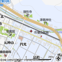愛知県岡崎市市場町（東町）周辺の地図