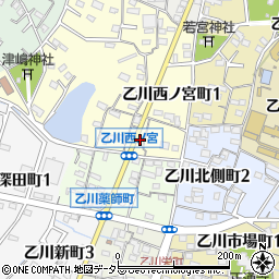 乙川西ノ宮周辺の地図