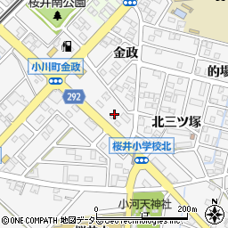 愛知県安城市小川町金政107周辺の地図