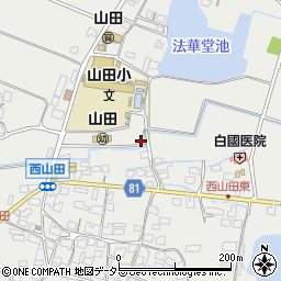 兵庫県姫路市山田町西山田114周辺の地図