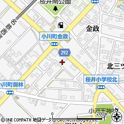 愛知県安城市小川町金政83周辺の地図