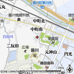 愛知県岡崎市藤川町中町南35周辺の地図