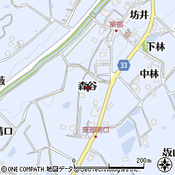 兵庫県宝塚市大原野森谷周辺の地図