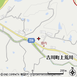 兵庫県三木市吉川町上荒川周辺の地図