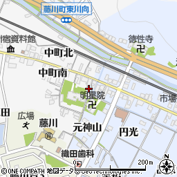 愛知県岡崎市市場町東町1周辺の地図