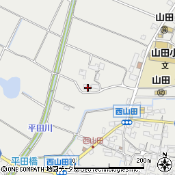 兵庫県姫路市山田町西山田162周辺の地図