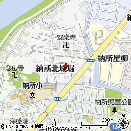 京都府京都市伏見区納所北城堀8周辺の地図