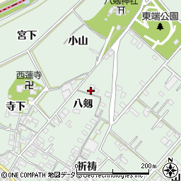 愛知県安城市東端町八剱62周辺の地図