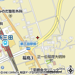 兵庫県三田市福島周辺の地図