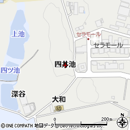 愛知県常滑市金山四井池周辺の地図