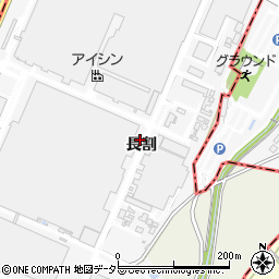 愛知県西尾市南中根町長割周辺の地図