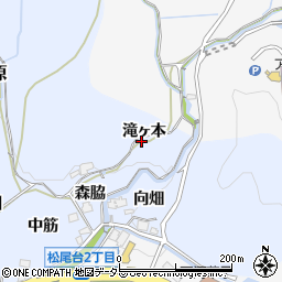 兵庫県川辺郡猪名川町原滝ヶ本周辺の地図