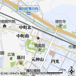 藤川町周辺の地図