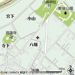 愛知県安城市東端町八剱62-5周辺の地図