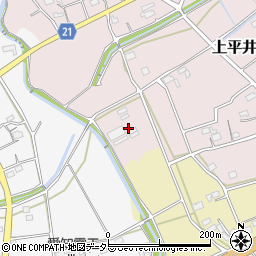 愛知県新城市上平井西浦周辺の地図