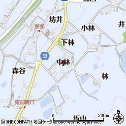 兵庫県宝塚市大原野中林周辺の地図