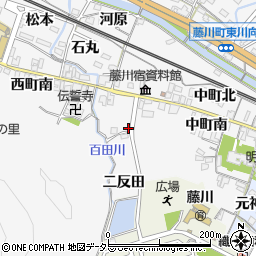 愛知県岡崎市藤川町中町南63周辺の地図