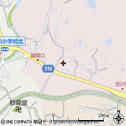 兵庫県三木市吉川町冨岡1306周辺の地図