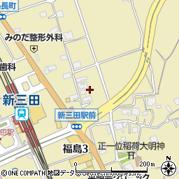 兵庫県三田市福島256周辺の地図