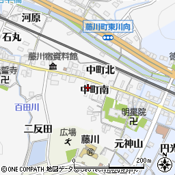 愛知県岡崎市藤川町中町南40周辺の地図