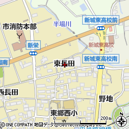 愛知県新城市平井東長田周辺の地図