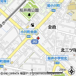 愛知県安城市小川町金政85周辺の地図