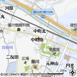 愛知県岡崎市藤川町中町南27周辺の地図