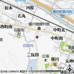 愛知県岡崎市藤川町中町南61周辺の地図