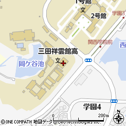 兵庫県三田市学園1丁目1周辺の地図