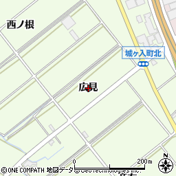 愛知県安城市城ケ入町広見周辺の地図