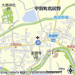 滋賀県甲賀市甲賀町鳥居野844周辺の地図