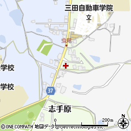 兵庫県三田市志手原1088周辺の地図