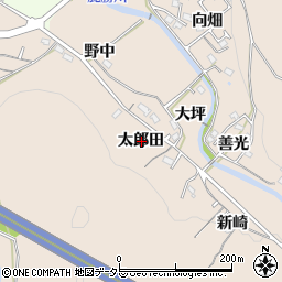愛知県岡崎市鹿勝川町太郎田周辺の地図