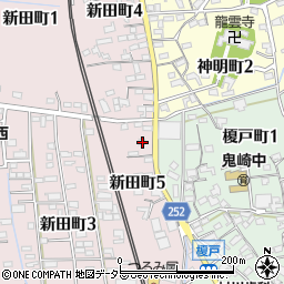 愛知県常滑市新田町5丁目15周辺の地図