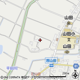 兵庫県姫路市山田町西山田163周辺の地図
